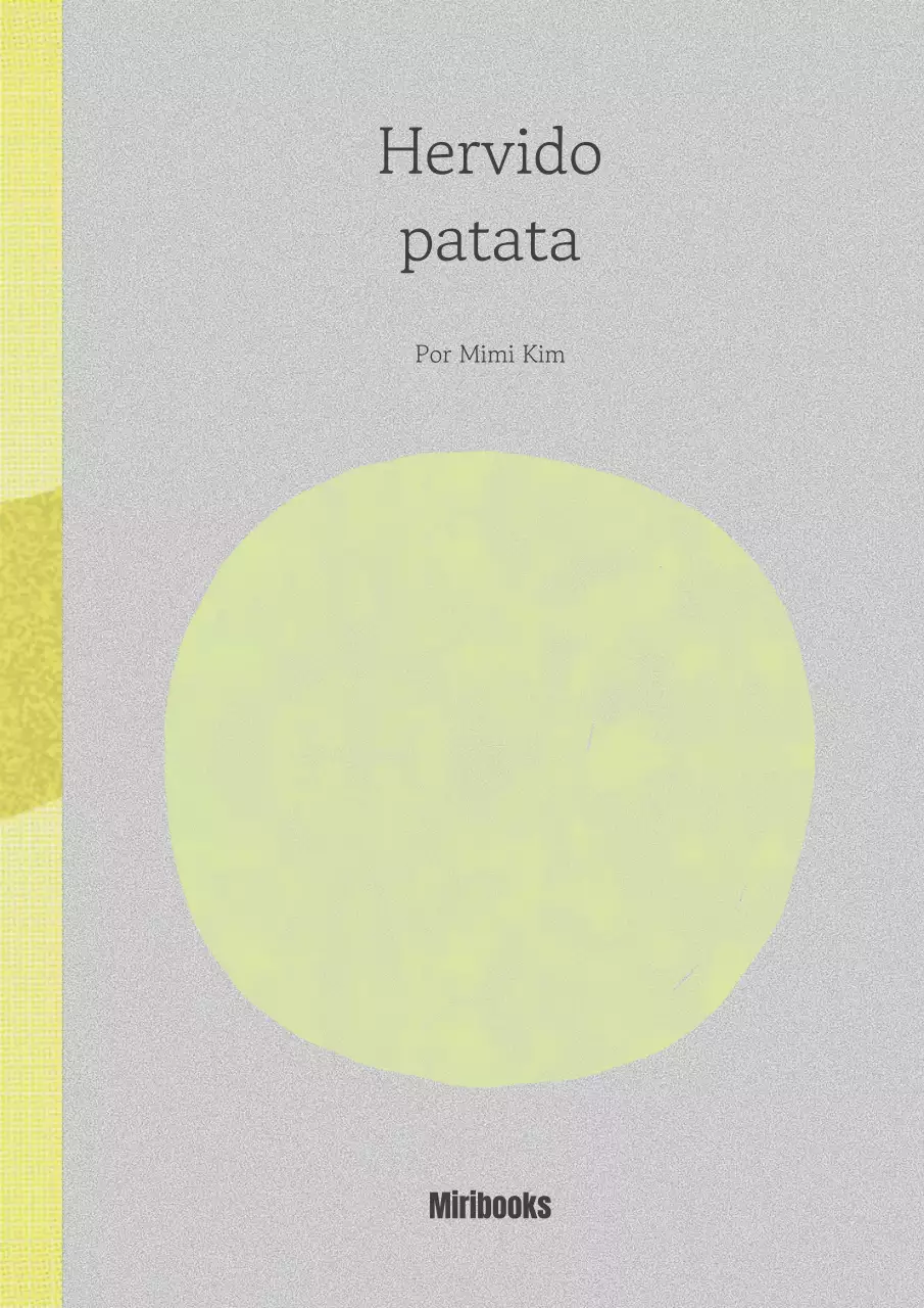 Ensayo en acuarela de una patata hervida sobre fondo gris texturado