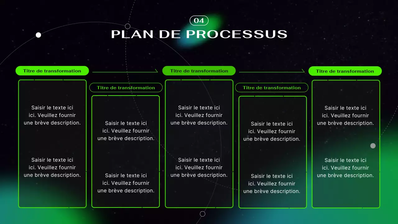 Présentation de l'astronautique futuriste cybernétique en noir et néon