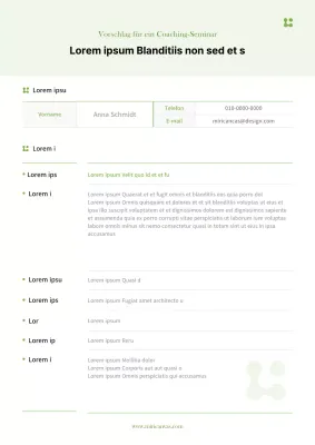 Limonengrüne saubere FormatierungDokumentation