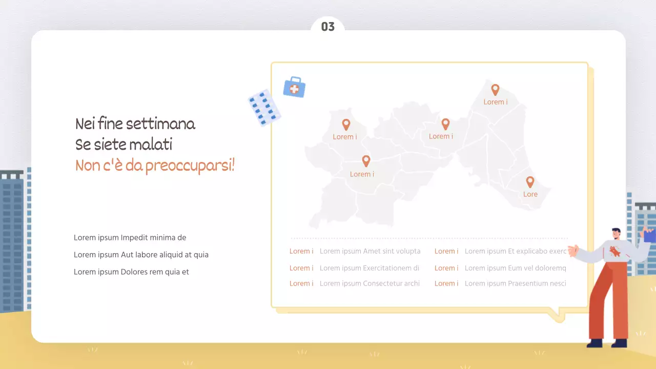 Guida al programma dell'ufficio governativo in giallo e bianco brillante