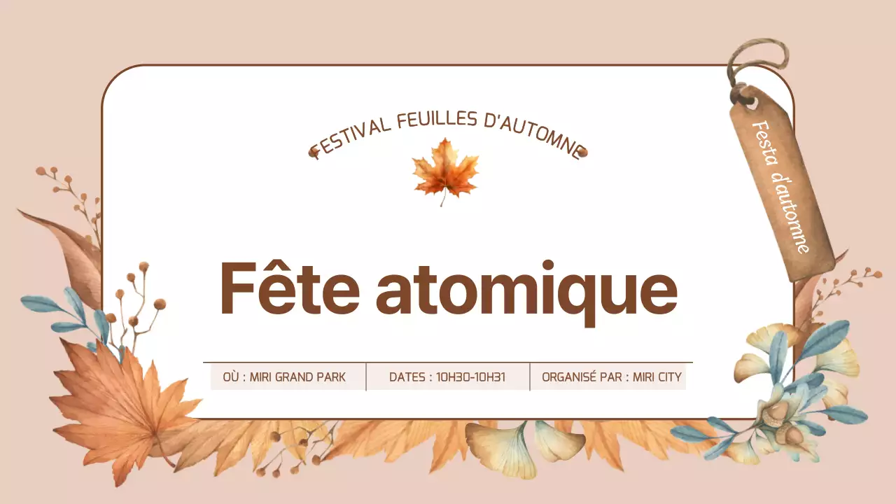 Votre guide des événements automnaux orange et naturels