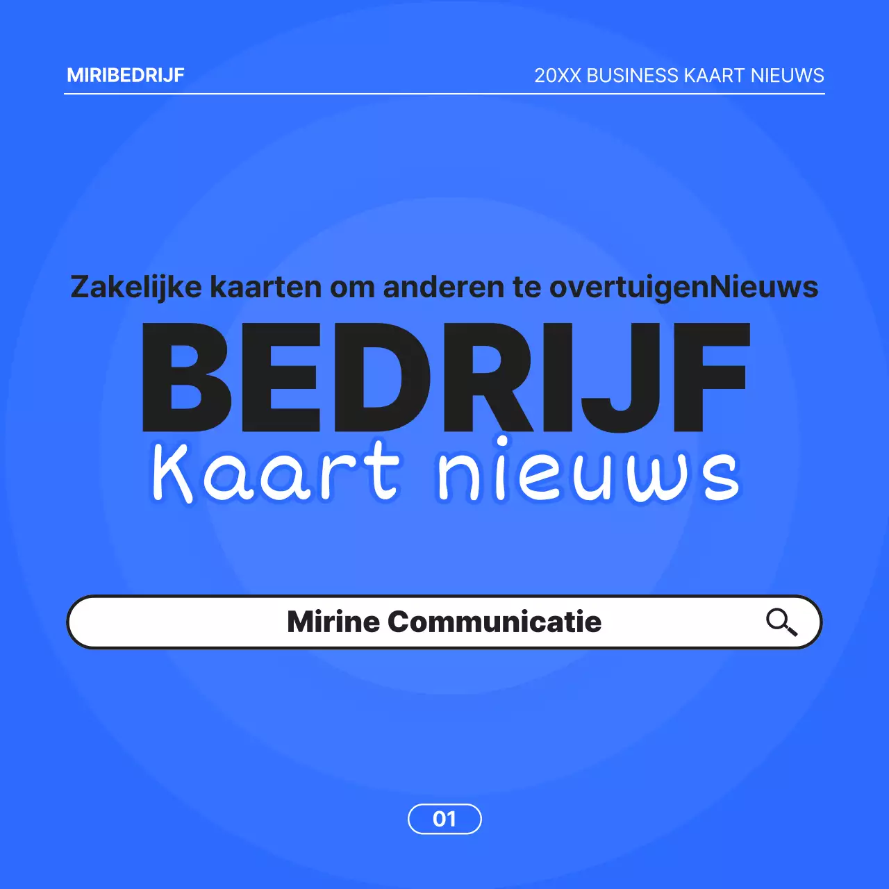 Minimalistisch zakelijk voorstel met blauwe achtergrond