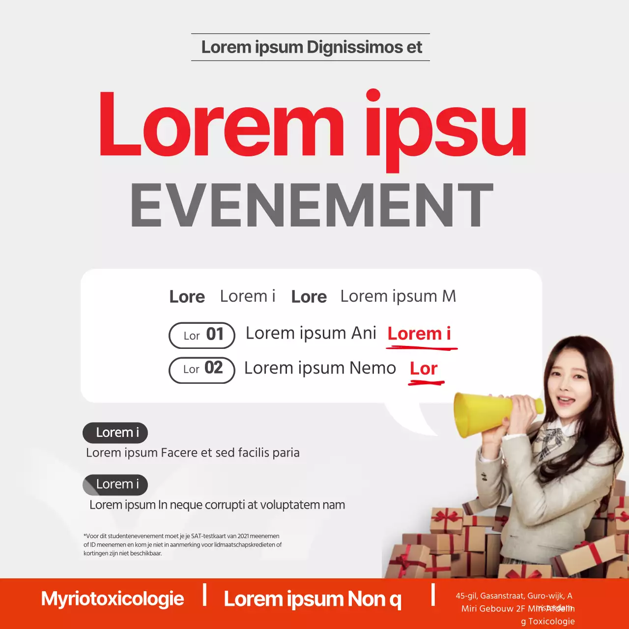 Grijs Rood Fotografie SATs Event Dermatologie Promotie