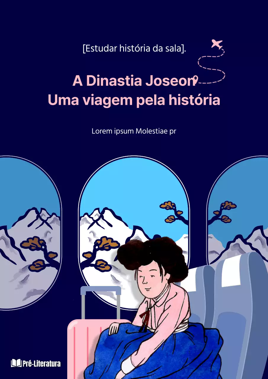 Uma viagem histórica através da Dinastia Joseon em azul-marinho e cor-de-rosa