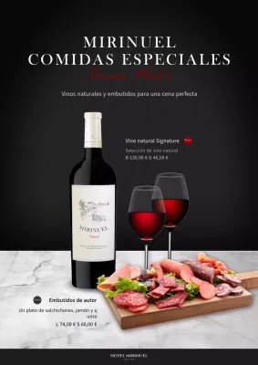 Promocionar una lujosa carta de vinos de hotel en blanco y negro