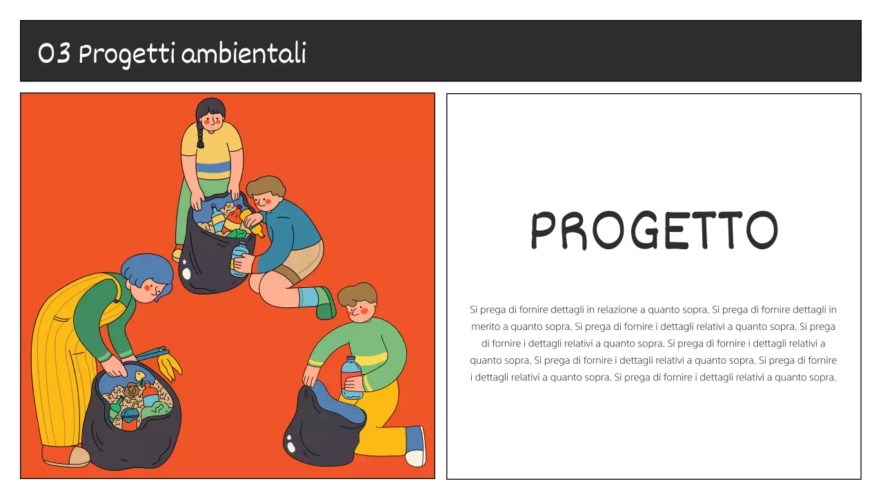 Una presentazione moderna, gialla e verde sull'ambientalismo