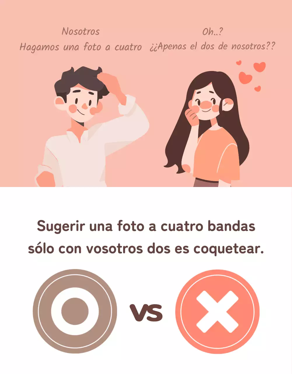 Un sencillo post de estilo webcómic con fondo rosa