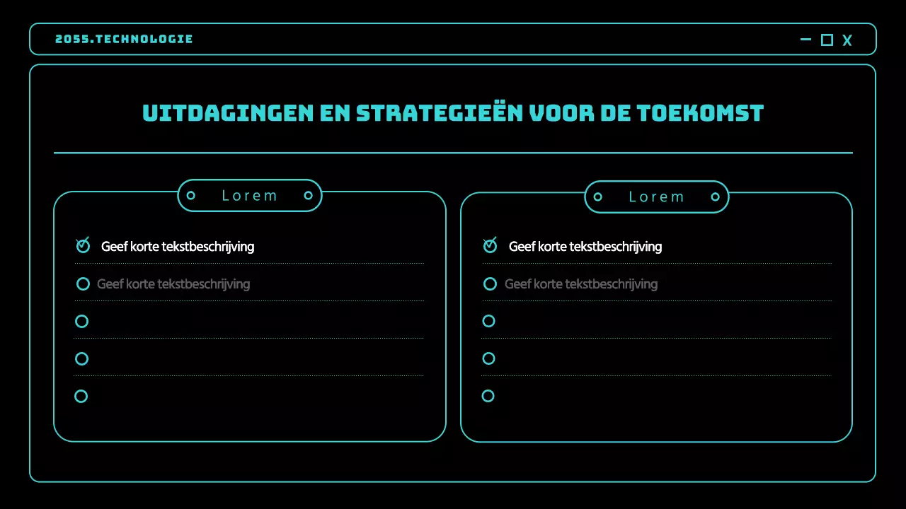 Zwarte en blauwe neonaccenten kijken vooruit naar toekomstige tech trends