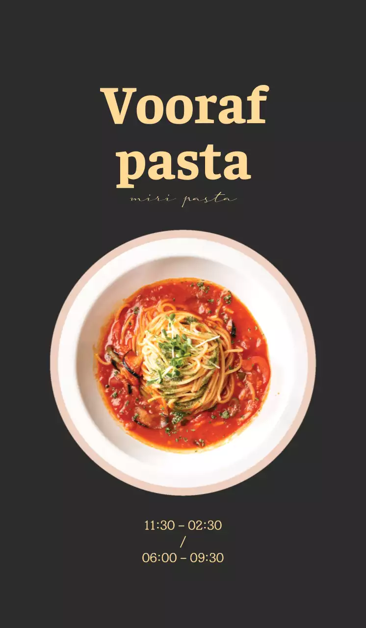 Promoot pasta met een rustgevende warmgrijze achtergrond