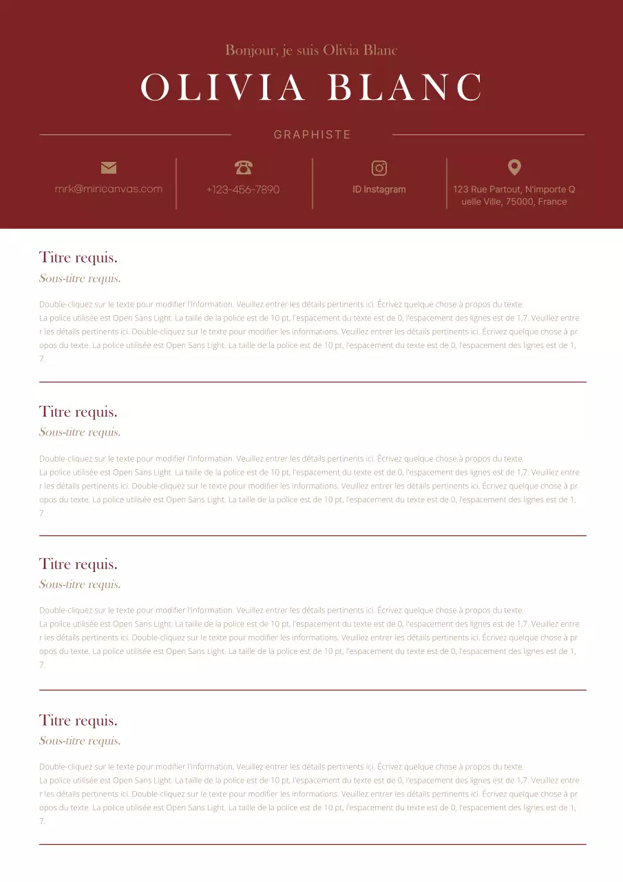 Une déclaration personnelle classique en vin rouge et or