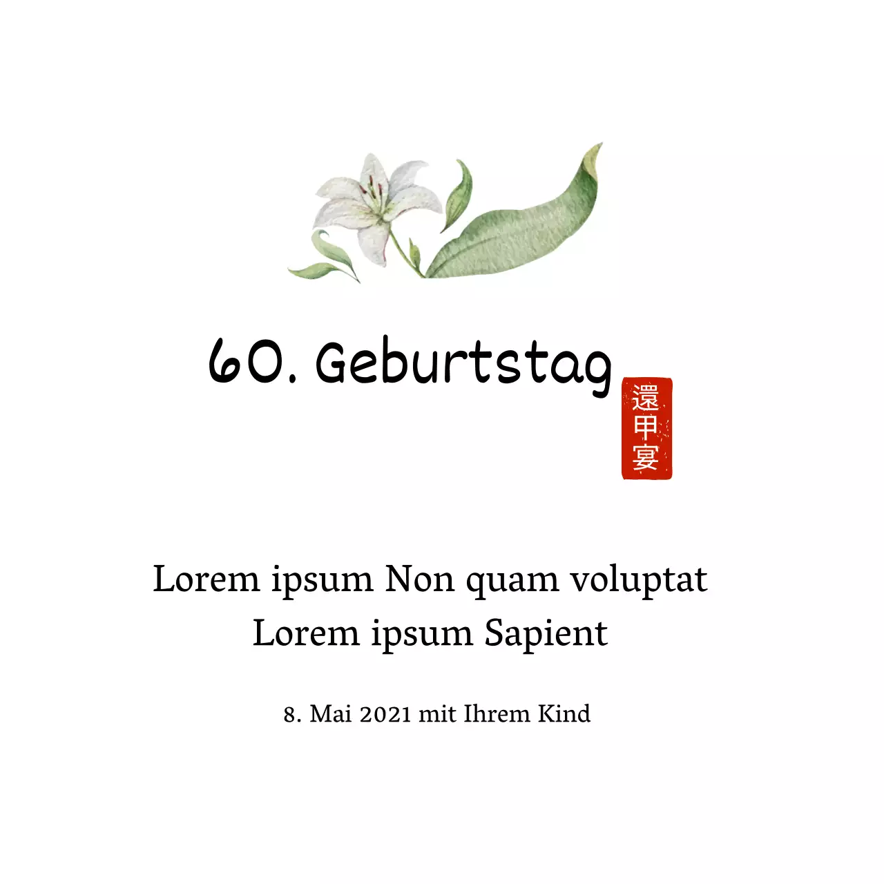 Weißer illustrierter Schriftzug hervorgehoben Traditionelles einfaches Dankeschön-Etikett