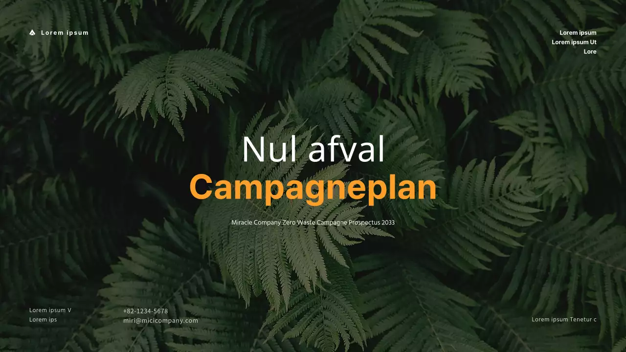 Een eenvoudige zero-waste campagnebrief in gedempt groen