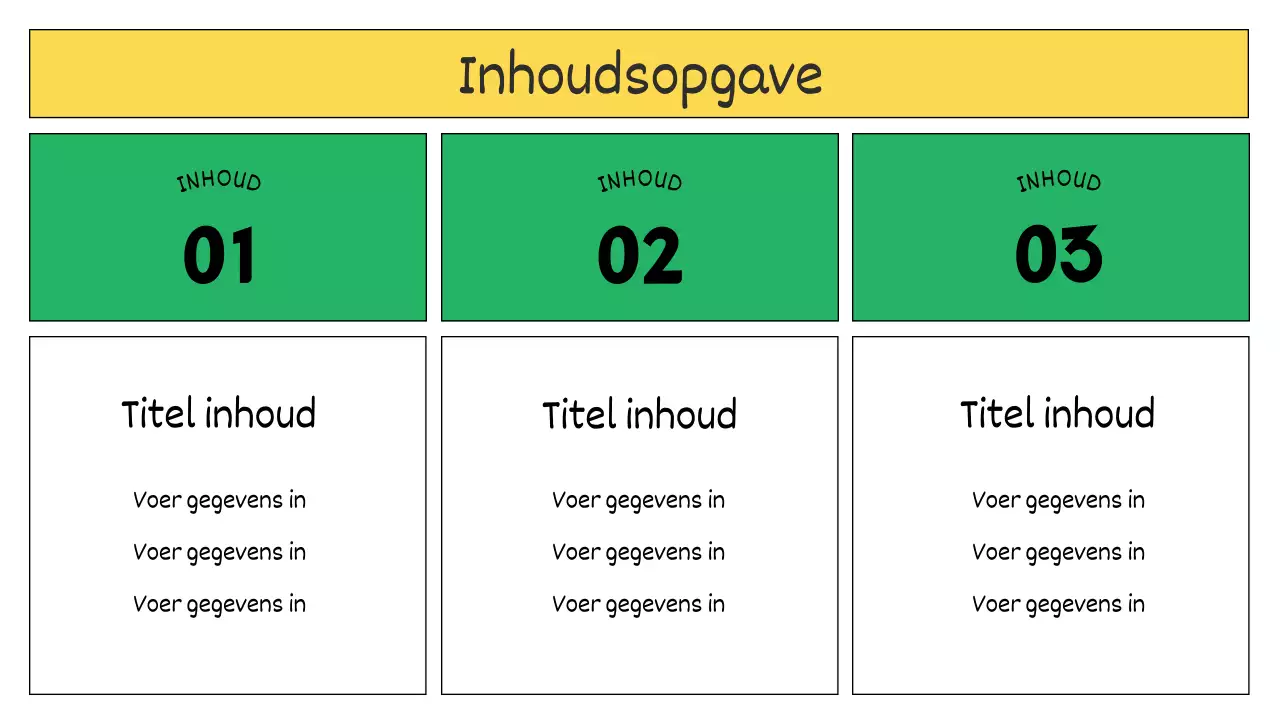 Een moderne, gele en groene presentatie over milieubescherming