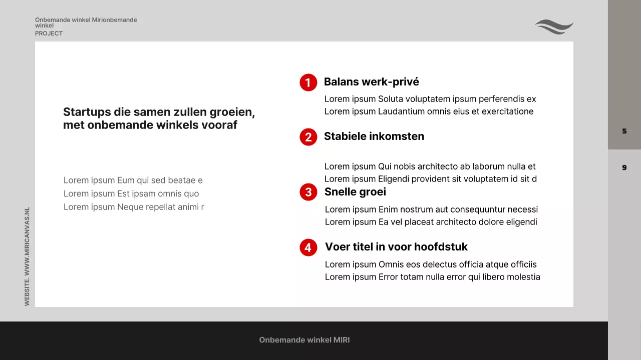 Een zakelijk voorstel met foto's op een grijze achtergrond