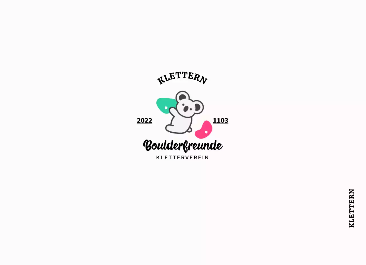 Ein einfacher und niedlicher Kletterclub mit bunten Farben und Koalas