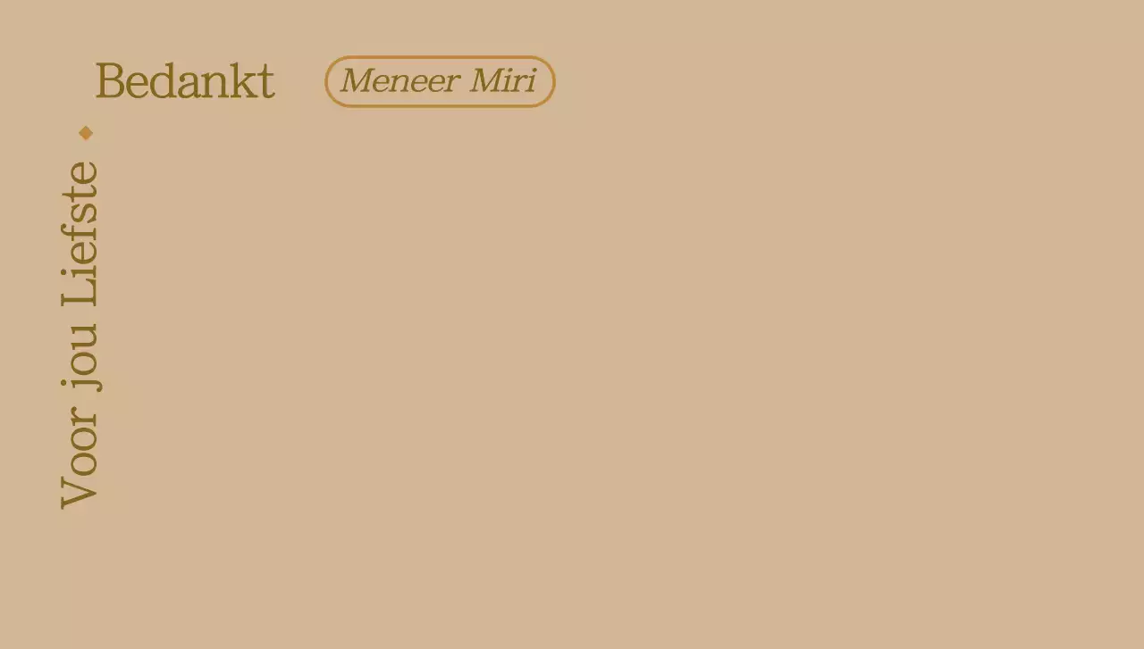 Een eenvoudig, beige, tekstgedreven ontwerp met een eenvoudig concept van dankbaarheid