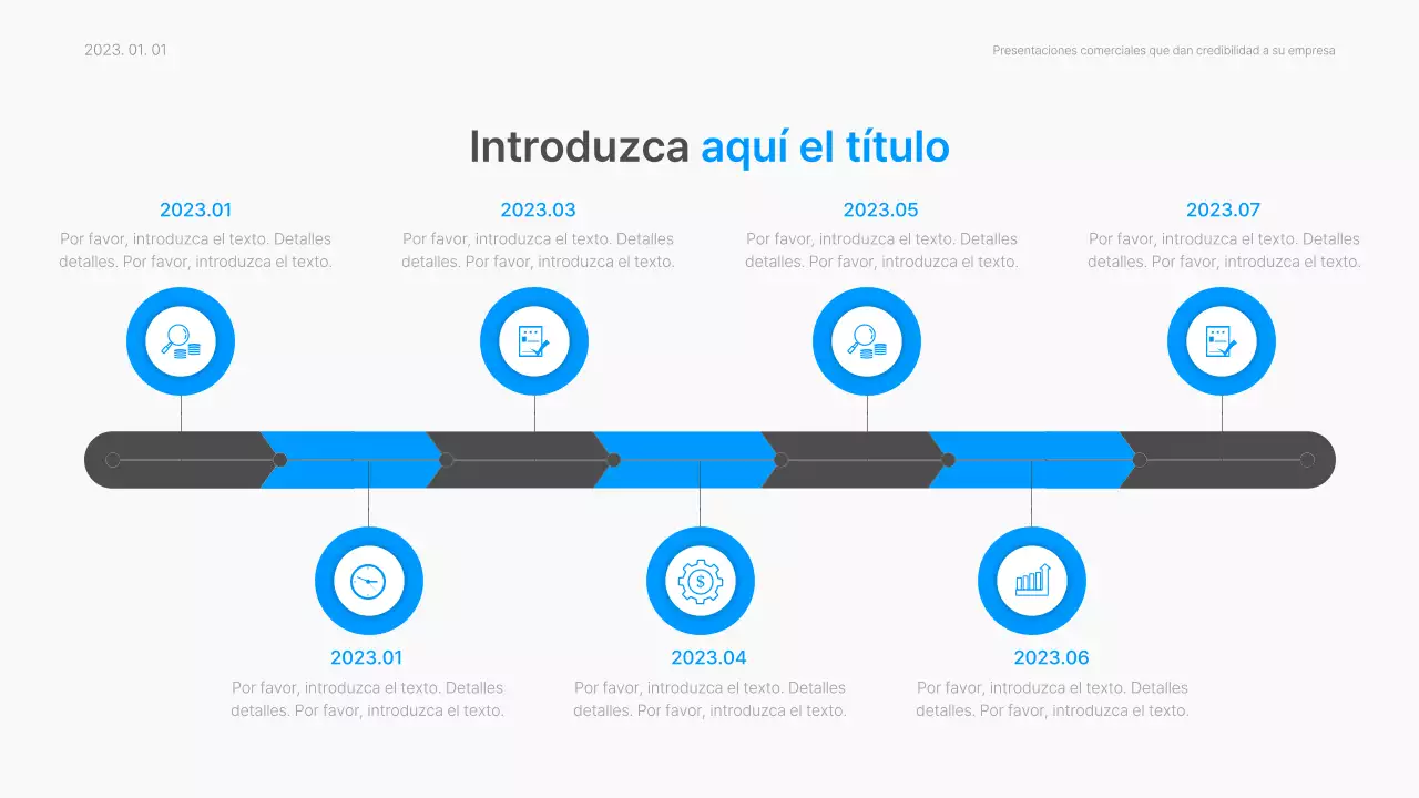 Informe corporativo con un moderno estilo degradado en azul y blanco