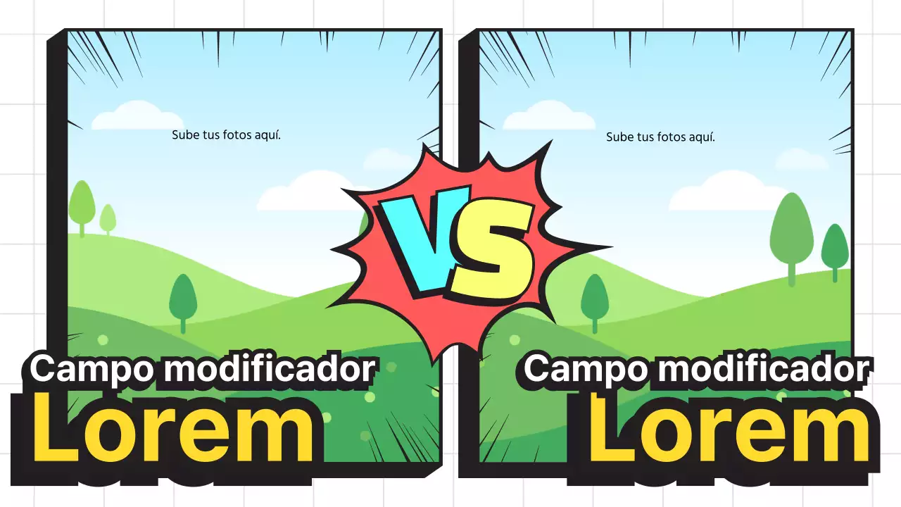 Enfrentamiento de dibujos animados