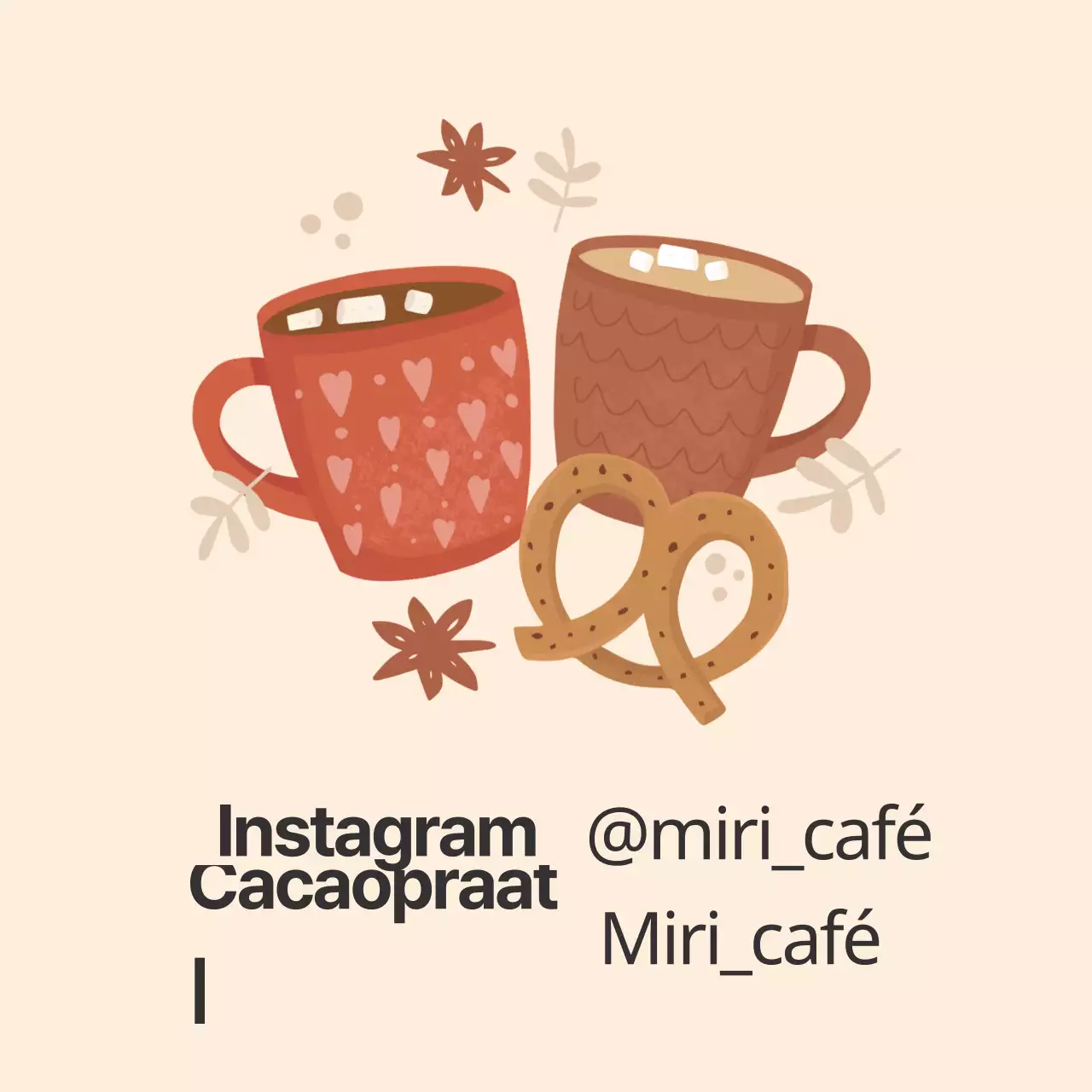 Lichtroze vintage geïllustreerd café etiket