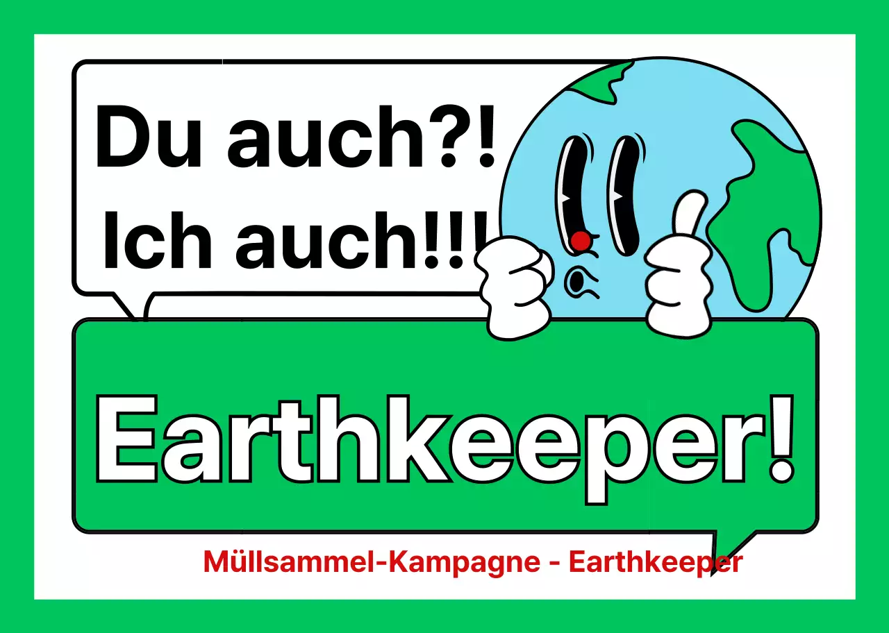 Werben Sie für eine Umweltkampagne mit einer hübschen grün-weißen Illustration der Erde