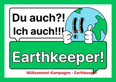 Werben Sie für eine Umweltkampagne mit einer hübschen grün-weißen Illustration der Erde