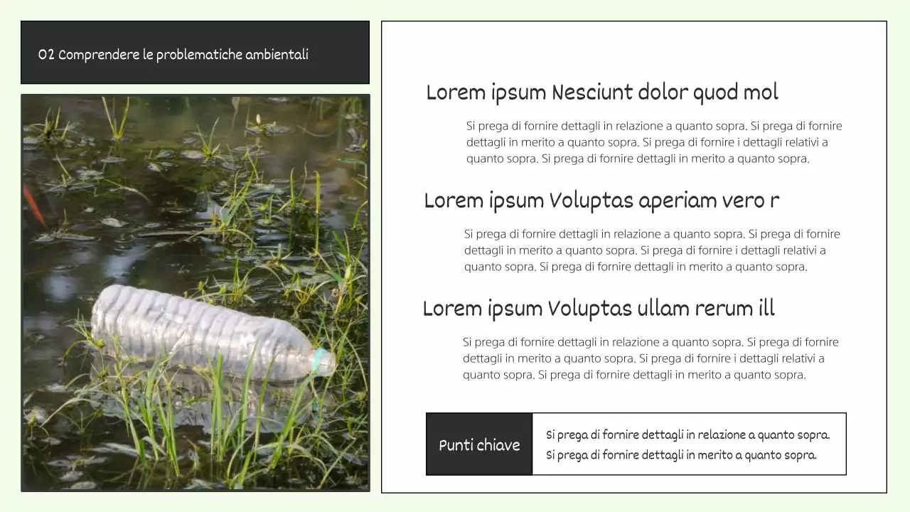 Una presentazione moderna, gialla e verde sull'ambientalismo