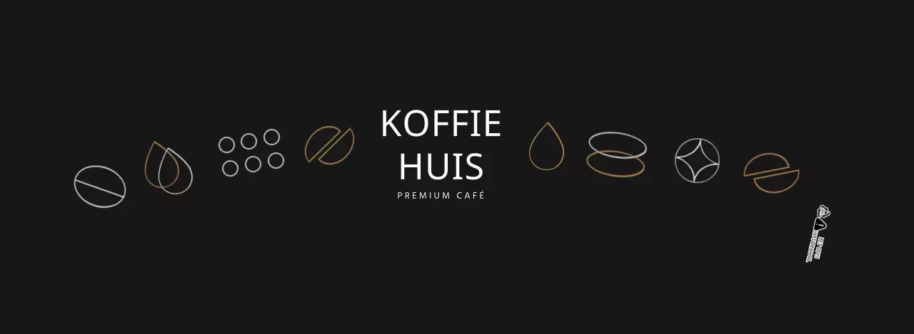 Zwarte eenvoudige café bekerhouder