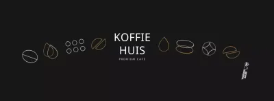 Zwarte eenvoudige café bekerhouder