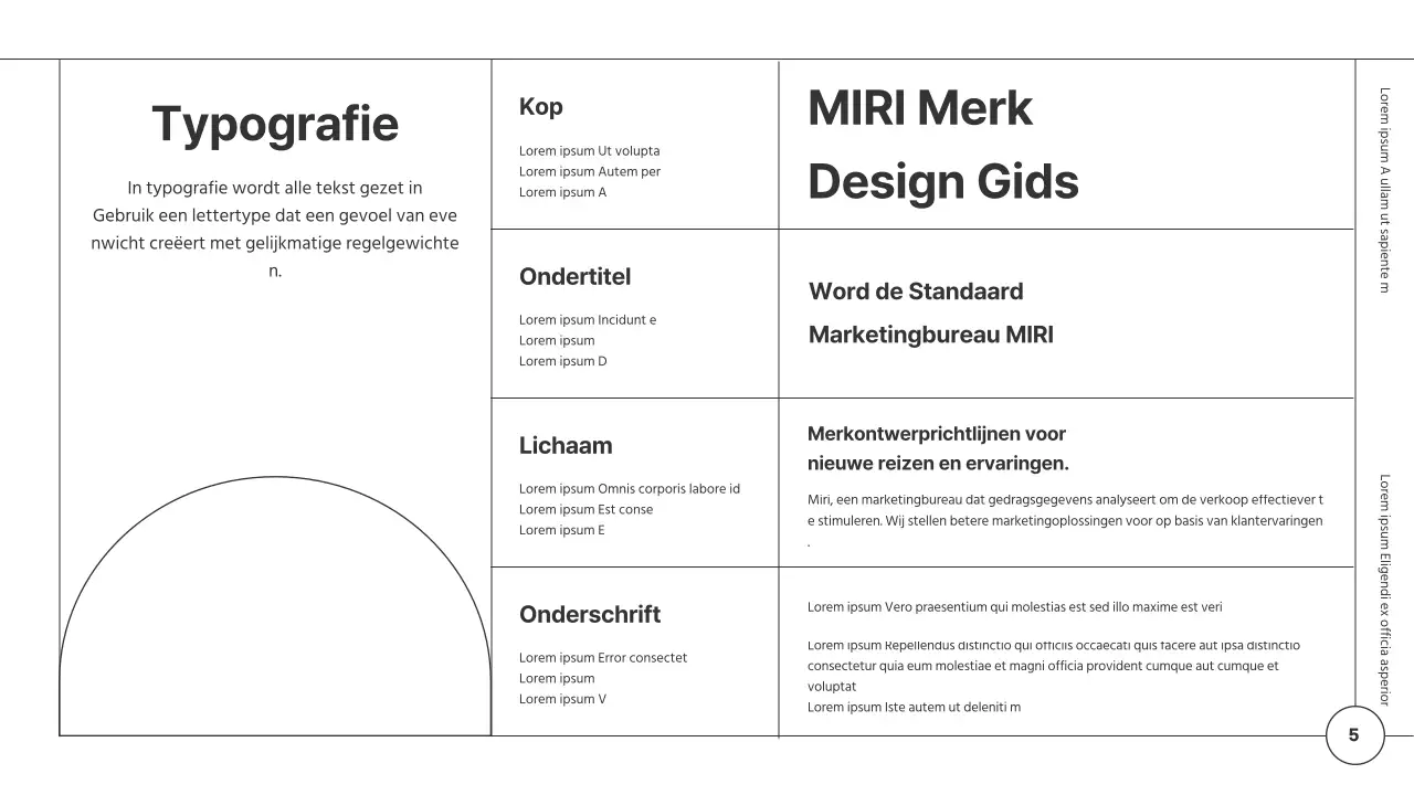 Richtlijnen merkontwerp voor een minimalistische module met witte en zwarte lijnen