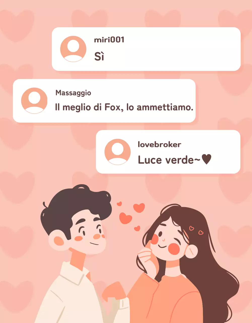 Un semplice post in stile webcomic con sfondo rosa