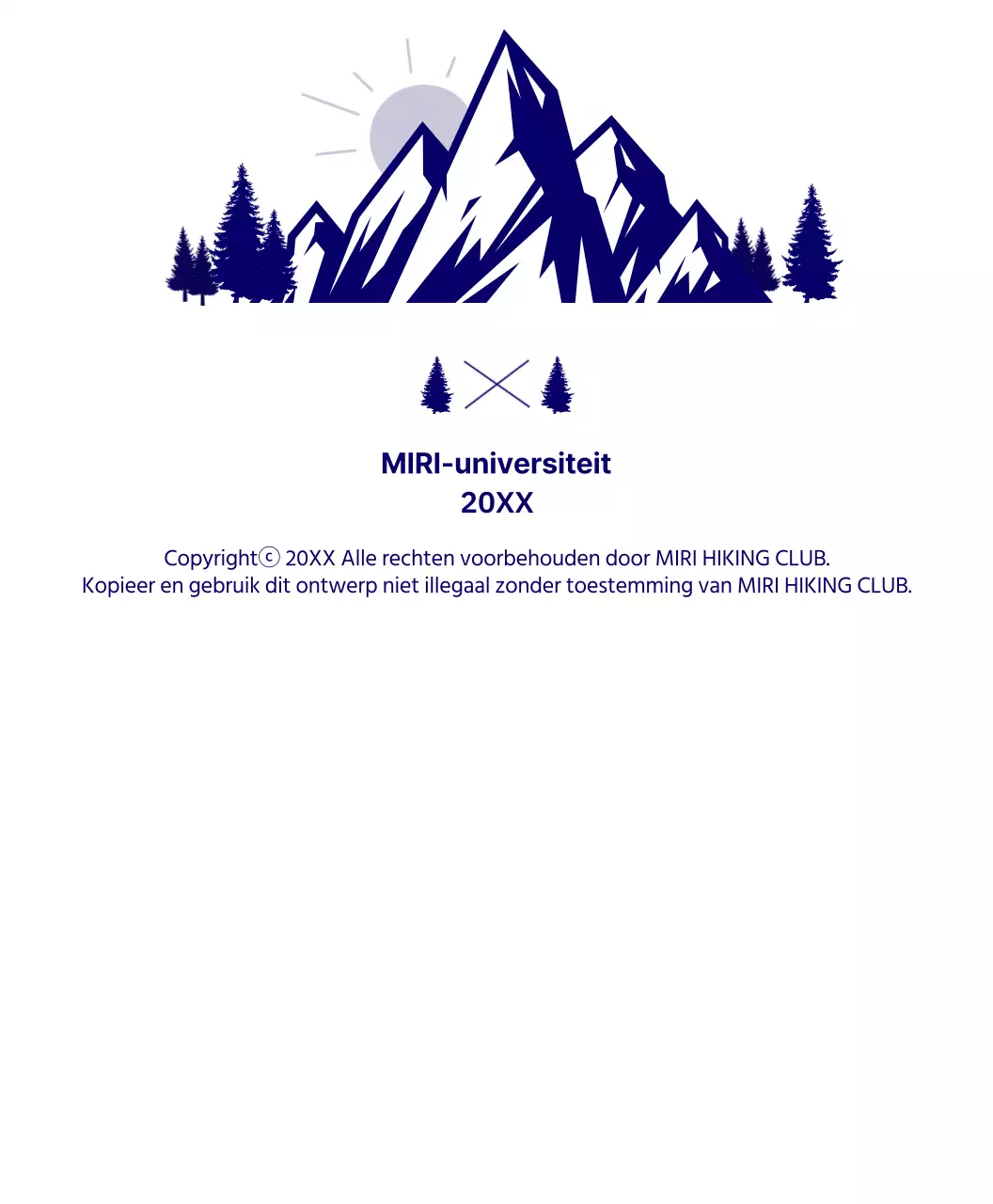 Mountaineering club hoodie met bergopschrift