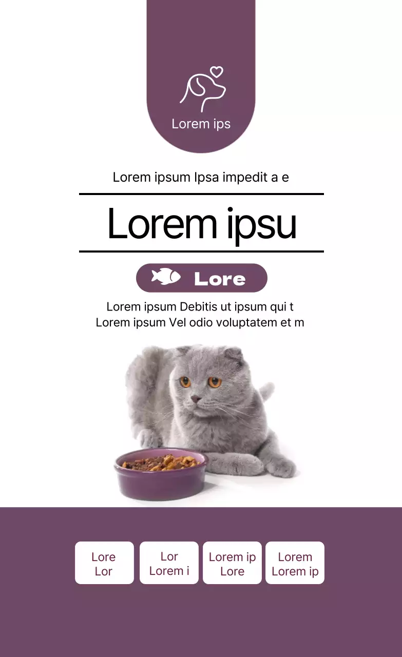 Icône violette Étiquettes d'alimentation soignées