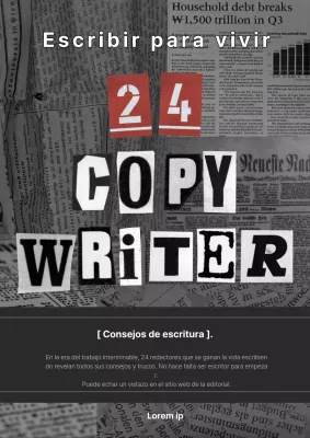 Monótono y rojo collage escritura hobby introducción