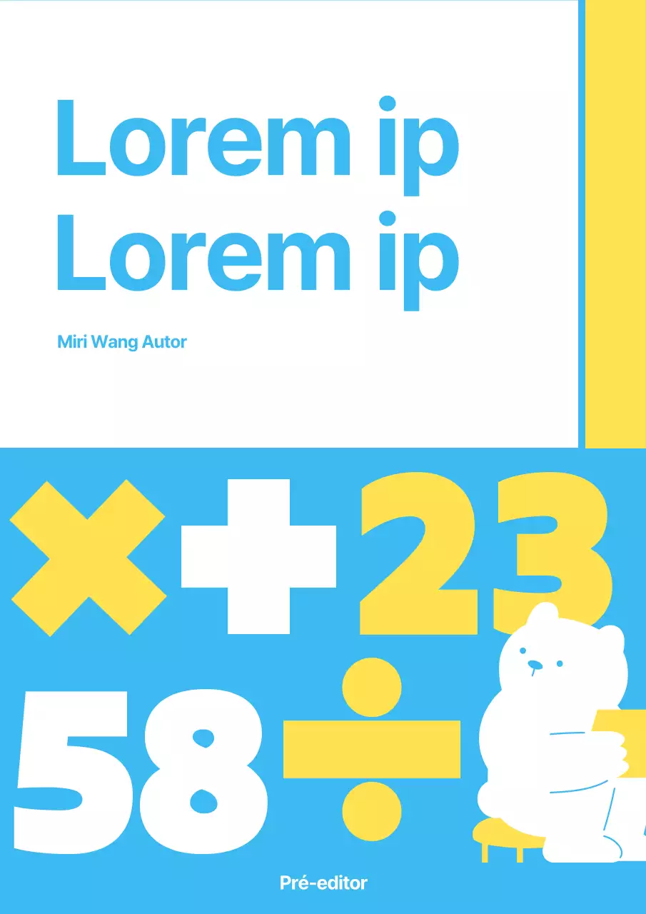 Capa para o ensino da matemática em azul e amarelo