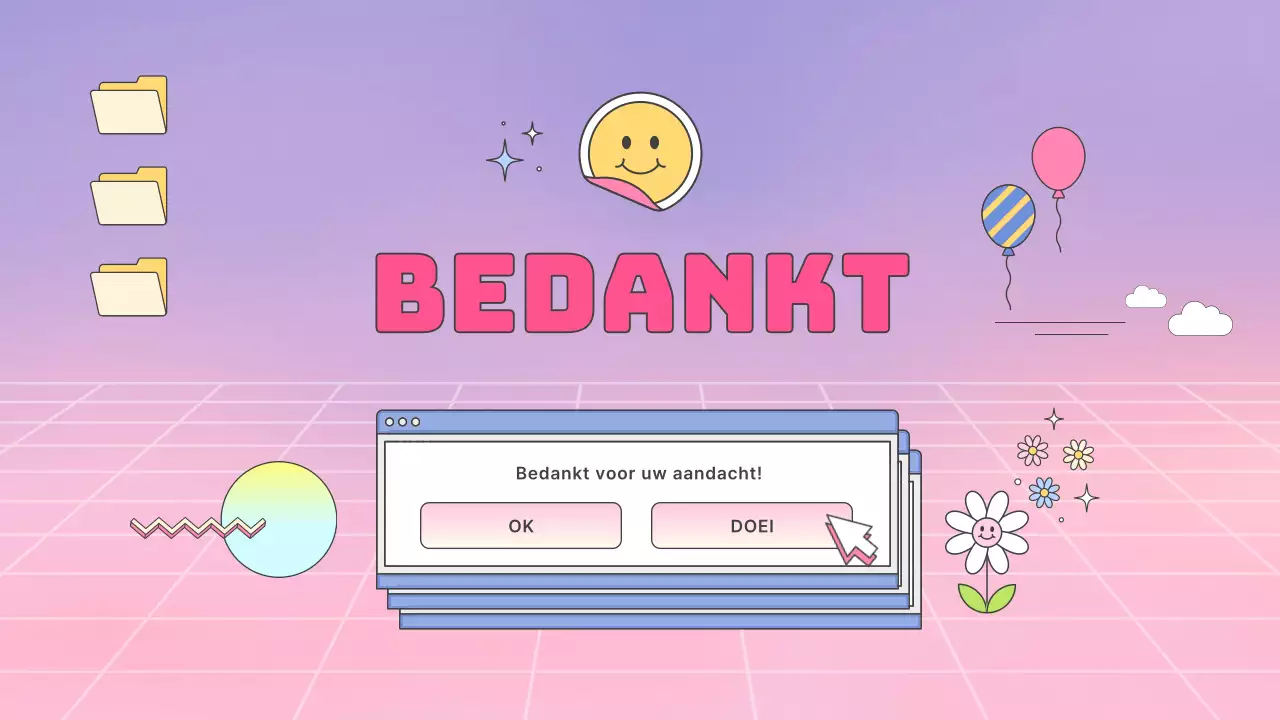 Een kitscherig bedrijfsprofiel met roze kleurverlopen