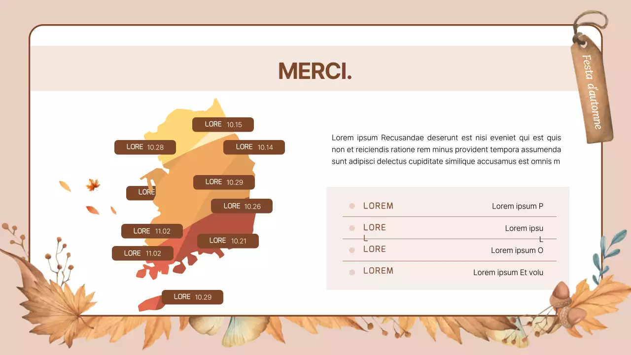 Votre guide des événements automnaux orange et naturels