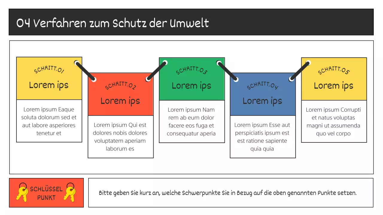 Eine moderne, gelbe und grüne Präsentation zum Thema Umweltschutz