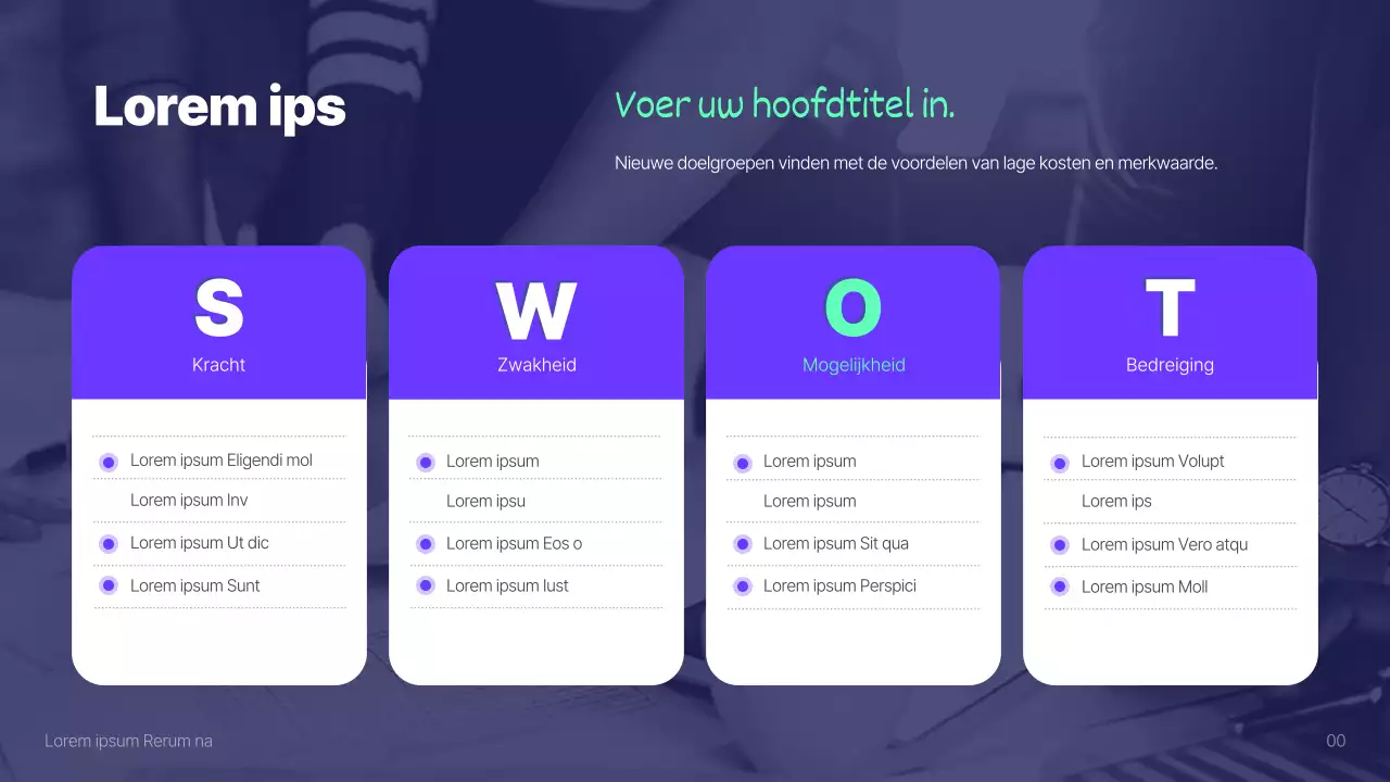 3D Geïllustreerd Reclame Marketing Plan in Blauw (Presentatie)