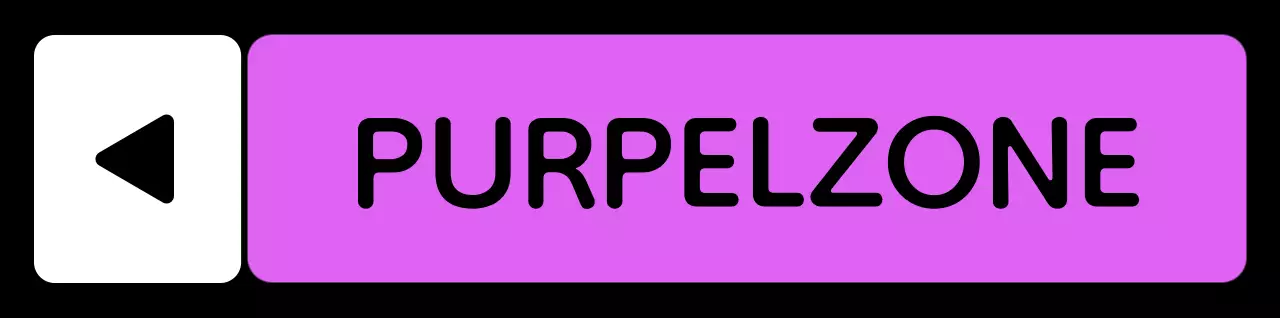 Ein einfacher Zonenführer mit grünem, blauem, violettem Text und dreieckiger, quadratischer Geometrie