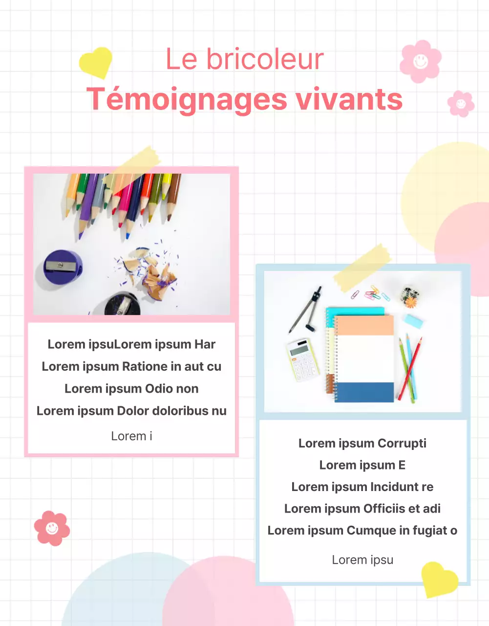 Boîte aléatoire de la papeterie Event sur fond pastel