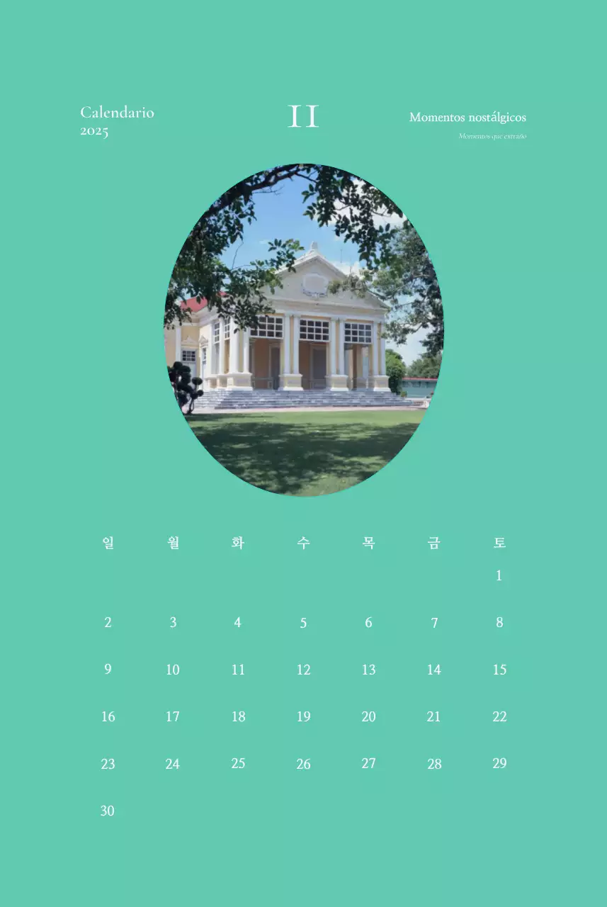 Calendario Khaki Vintage