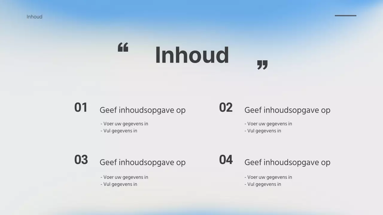 Onscherpe gradiëntweergave