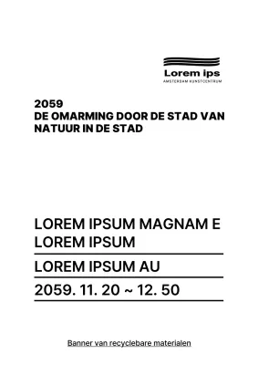 Zwart en eenvoudige tekst lay-out stijl Fototentoonstelling informatiegids