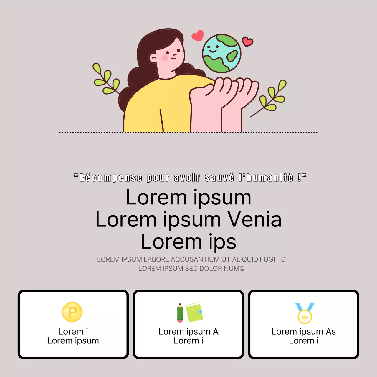 Promouvoir un défi simple d'action climatique en magenta et jaune