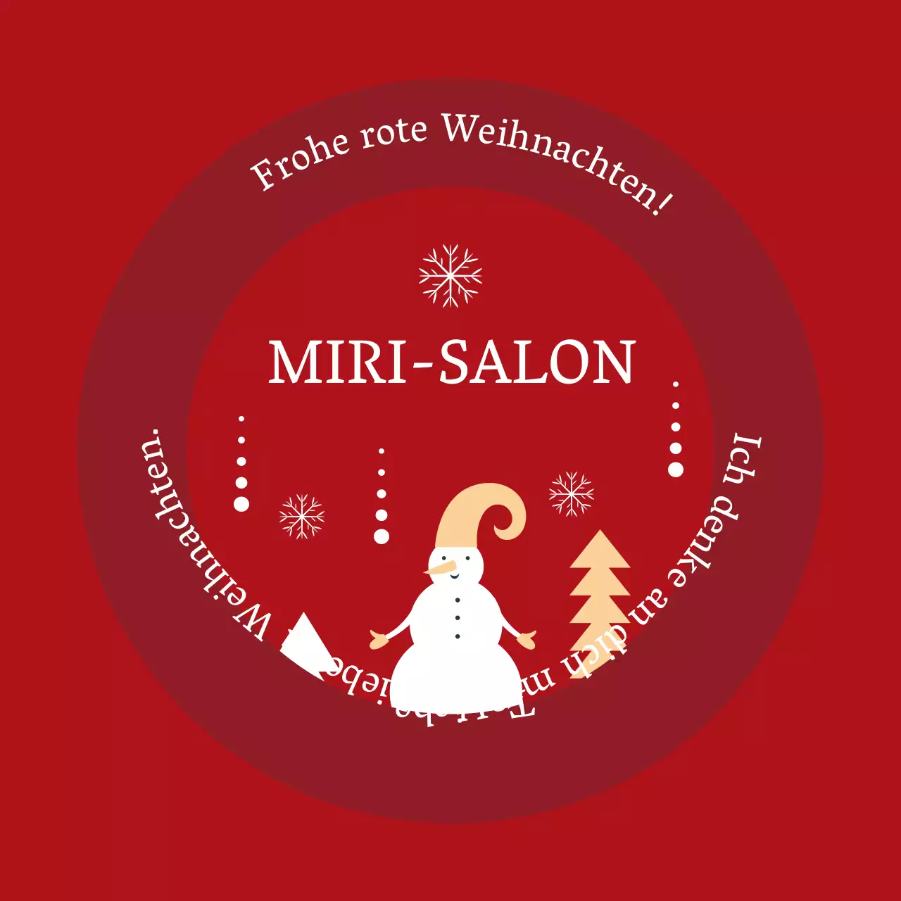 Rot illustrierte Etiketten für Weihnachtsgeschenke