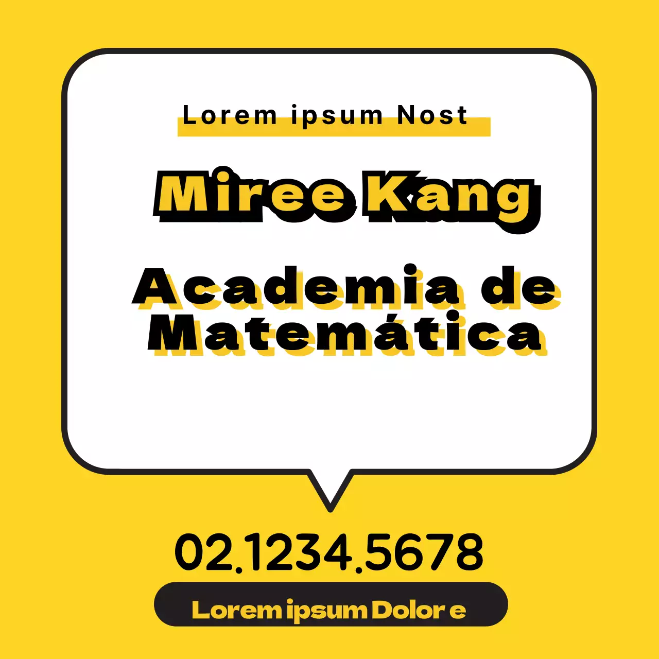 Cartaz do quadrado da escola de matemática