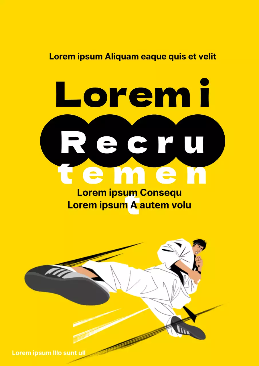 Prospectus jaune simple pour le recrutement d'élèves pour les cours de piano