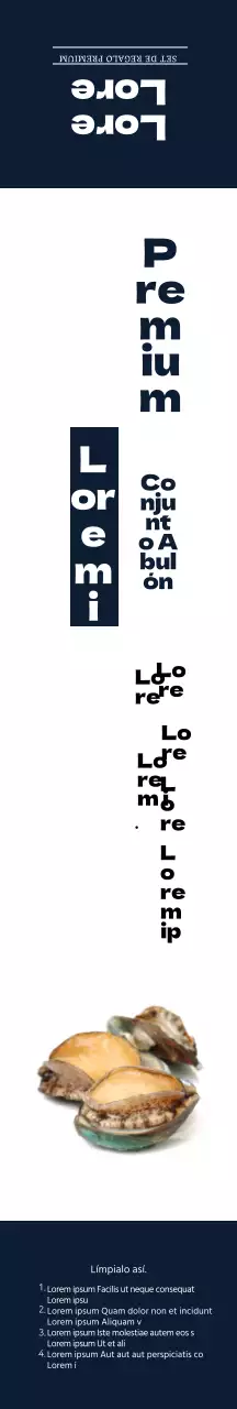 White Navy Lujoso Conjunto Premium Abalone