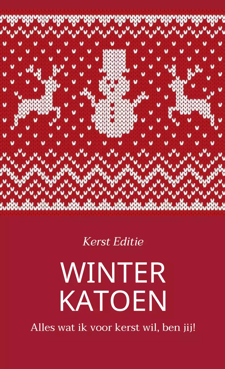 Rood wit schattig gebreid patroon kerstcadeau labels