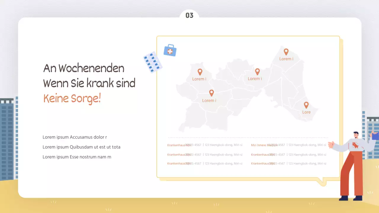 Leuchtend gelber und weißer Programmführer für Regierungsstellen